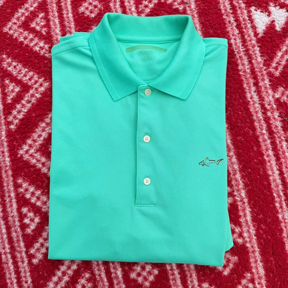 Greg Norman Men's Play Dry Performance Polo Shirt - Mint Green XL Men's